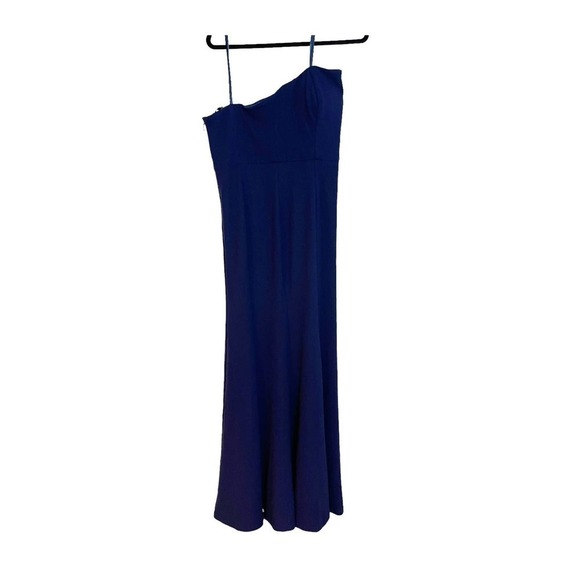New Bariano Moonstone Convertible Strapless Crepe Mermaid Gown Navy Size XL - Picture 2 of 9